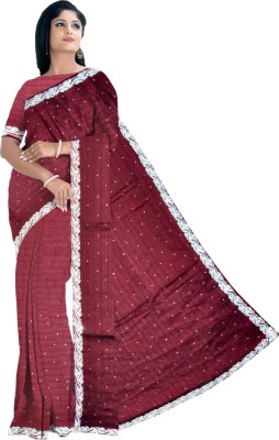 KRISNASAREE Printed Bollywood Organza Saree(Red)