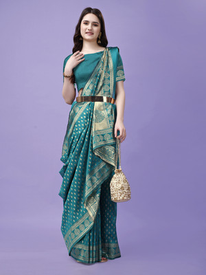 Divastri Woven, Self Design Kanjivaram Pure Silk, Jacquard Saree(Light Green)