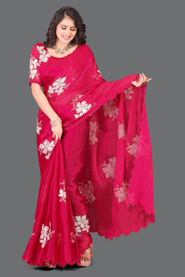 AVIRAT DESIGNER STUDIO Embroidered Bollywood Georgette Saree(Pink)