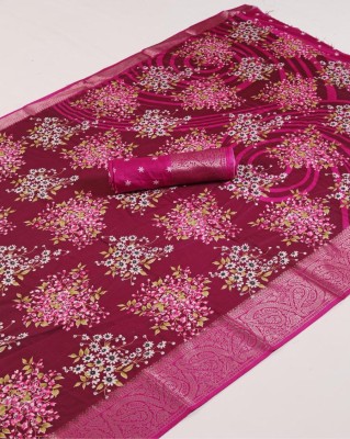 Vichitra Self Design Bollywood Silk Blend Saree(Pink)
