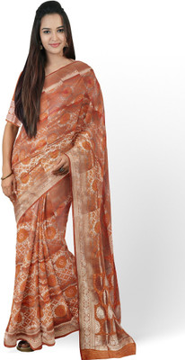 ASHMITAS COLLECTION Woven Banarasi Pure Silk Saree(Yellow)