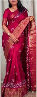 Stylezone Woven Bollywood Muslin, Jacquard Saree(Pink)