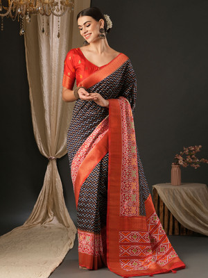 Divastri Woven Kanjivaram Georgette Saree(Dark Blue)