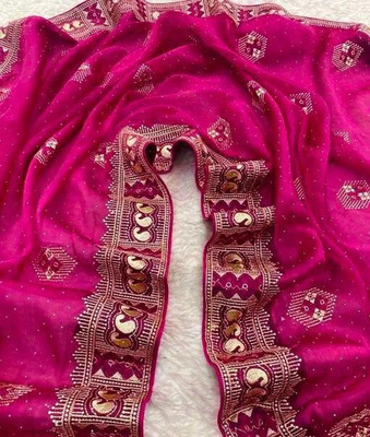 RUPAL CREATION Embroidered Daily Wear Silk Blend Saree(Pack of 2, Pink)