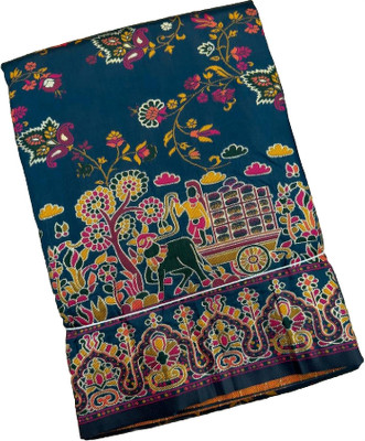 MOON VOGUE Self Design Bhagalpuri Art Silk Saree(Purple)