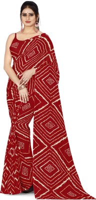Anand Sarees Paisley, Geometric Print Daily Wear Georgette Saree(Red)