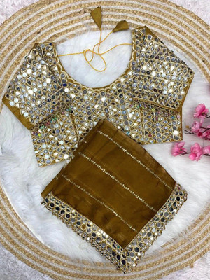 jashvicreation Embroidered Bollywood Georgette Saree(Yellow)