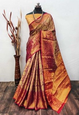 Gajal Woven Kanjivaram Art Silk, Pure Silk Saree(Magenta)