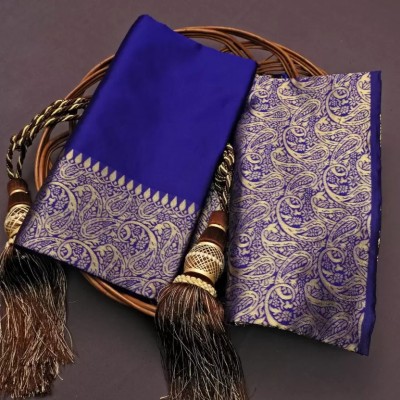 Miren Woven Banarasi Jacquard Saree(Blue)