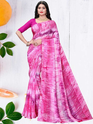 HouseOfCommon Ombre Bollywood Georgette Saree(Pink)