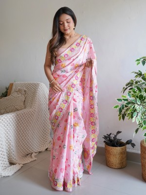 Divastri Embellished Bollywood Organza Saree(Pink)