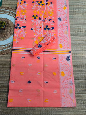 S.K. HOUSE Self Design Handloom Cotton Silk Saree(Multicolor)