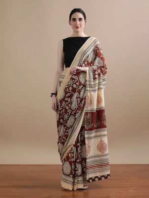 VastraNest Tie-Dye Daily Wear Cotton Blend Saree(Multicolor, Maroon, Red, Beige, White)