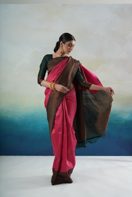 Dori Woven, Self Design Banarasi Silk Blend, Jacquard Saree(Pink)