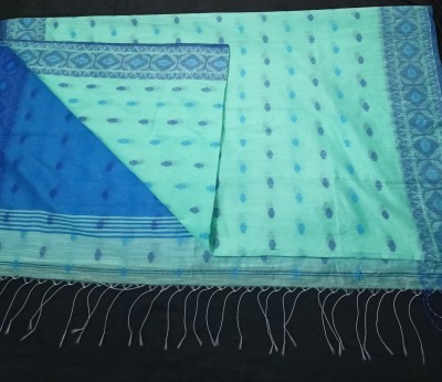 wb craft Self Design Handloom Cotton Blend Saree(Multicolor)