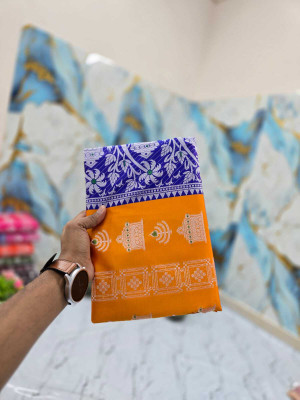 Tilfelle Woven, Temple Border Sambalpuri Silk Blend Saree(Mustard, Blue)