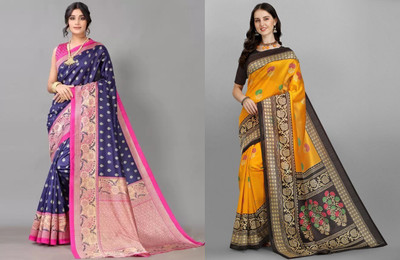 SVB Sarees Printed Bollywood Art Silk Saree(Multicolor)