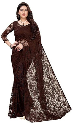 Sima Devi Embroidered Daily Wear Net Saree(Multicolor)