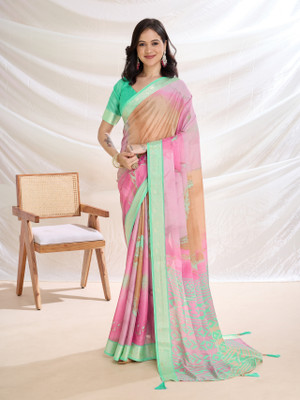 Tasrika Woven Bollywood Crepe Saree(Pink)