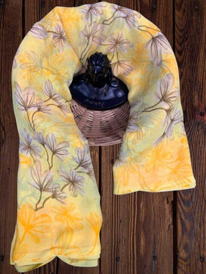 HouseOfCommon Ombre Bollywood Georgette Saree(Yellow)