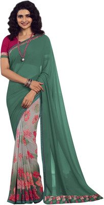 ROOP SUNDARI SAREES Printed Bollywood Georgette Saree(Multicolor)