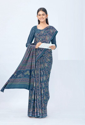 Panchvati NX Printed Bollywood Crepe Saree(Blue)