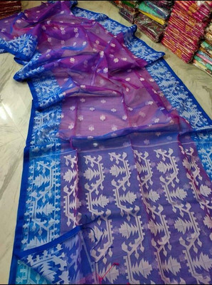 S.K. HOUSE Self Design Handloom Cotton Silk Saree(Multicolor)