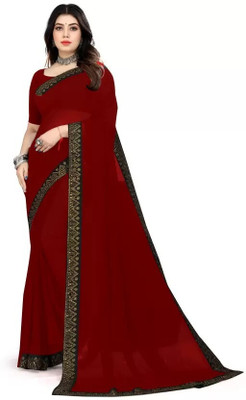 VKARAN Embellished Bollywood Georgette Saree(Maroon)