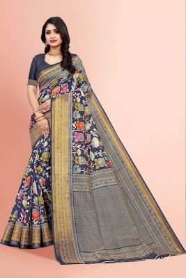 Novus Knitting Printed Daily Wear Cotton Silk Saree(Multicolor)