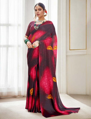 Divastri Printed Bollywood Georgette Saree(Maroon)