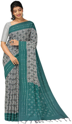 Joyguru Textile Self Design Handloom Viscose Rayon Saree(Green)