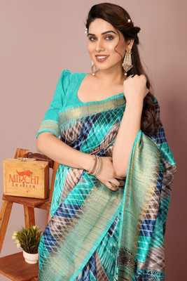 MIRCHI FASHION Printed, Dyed Bollywood Art Silk Saree(Multicolor)