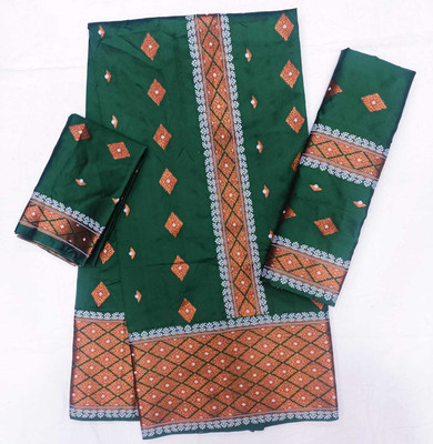 agarwal silk Woven Mekhela Chador Art Silk Saree(Purple)