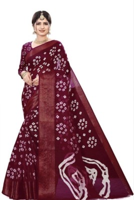 Suali Printed Daily Wear Pure Cotton Saree(Purple)