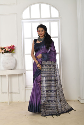 wonaari Printed Daily Wear Silk Blend Saree(Multicolor)