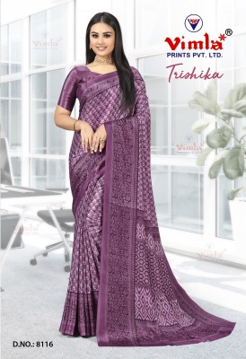 Vimla Printed Daily Wear Tussar Silk Saree(Purple)