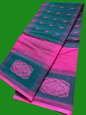 kundusaree Self Design Daily Wear Pure Cotton Saree(Multicolor)
