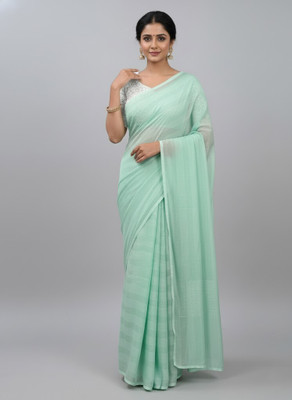 HouseOfCommon Embellished Bollywood Chiffon Saree(Green)