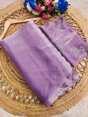 ZOYAL ENTERPRISE Self Design Bollywood Jimmy choo Saree(Purple)