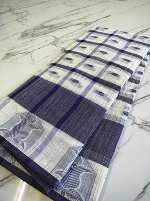 Dutta Printed Tant Pure Cotton Saree(Multicolor)
