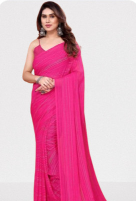 Damru trendz Printed Daily Wear Georgette Saree(Yellow)