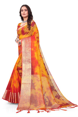 Aarunika LGF Dyed Bollywood Organza Saree(Mustard)