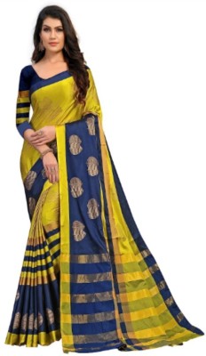 Suraja Printed Kanjivaram Silk Blend Saree(Multicolor)