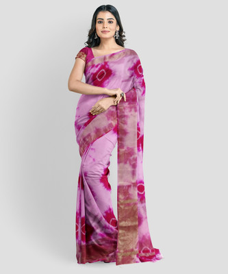 Priya Printed Bandhani Dupion Silk Saree(Multicolor)