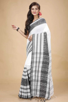 Amita Collections Woven Handloom Pure Cotton Saree(Multicolor)