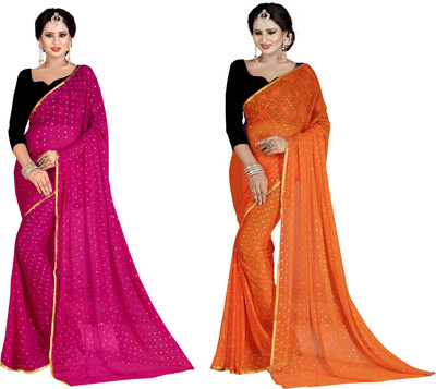 SISA ENTERPRIZE Printed Daily Wear Georgette Saree(Multicolor)