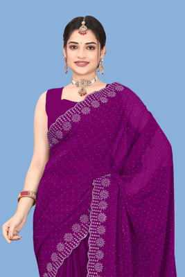 Shiv Febric Embellished Sambalpuri Art Silk Saree(Purple)