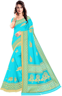 nirmal creation Embellished Daily Wear Art Silk Saree(Light Blue)
