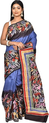 Ramshyam Collection Printed Daily Wear Pure Silk Saree(Multicolor)