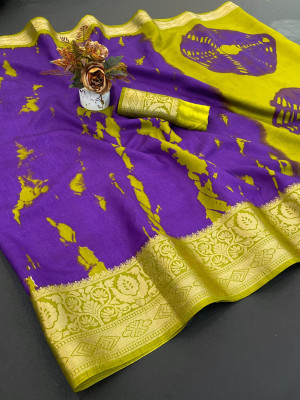 Aika Digital Print Daily Wear Art Silk Saree(Purple)